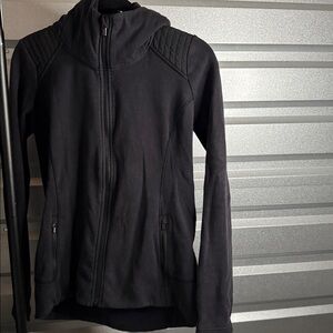 Athleta Stronger CYA Fleece Full Zip Jacket black, Small